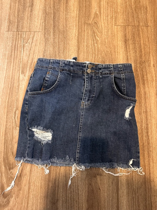 Free People Dresses & Skirts - Free People Dark Blue Distressed Denim Shorts